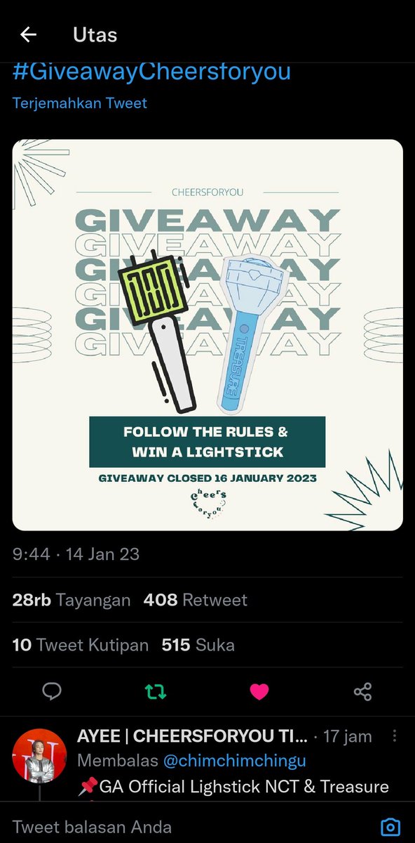 _casperv's tweet photo. @chimchimchingu aku mauu bangett ls nct, wishnya semogaa aku menang giveaway ini biar bisa punya ls sendiri dan pas nonton konser nanti ga pusing lagi nyariin uang buat beli ls aku berharap banget bisa menang, dan sehat terus &amp; rezekinya dilancarkan untk kita semua aamiin

#GiveawayCheersforyou https://t.co/NDmUMKl7rb