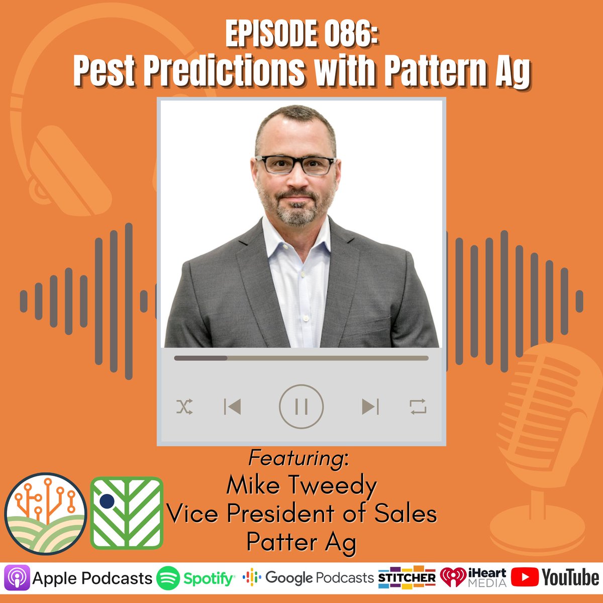 The FarmBits Podcast (@unlfarmbits) on Twitter photo The long-awaited 2023 Spring season is finally here!
On Episode 086: Pest Predictions with Pattern Ag, hosts <a href="/tayloranne7170/">Taylor Cross</a> and <a href="/NatashaUmezu/">Natasha Umezu</a> are joined by Mike Tweedy, VP of Sales for <a href="/PatternAg/">Pattern Ag</a>.
Want to know more? Check us out on your favorite streaming platform! The long-awaited 2023 Spring season is finally here!
On Episode 086: Pest Predictions with Pattern Ag, hosts <a href="/tayloranne7170/">Taylor Cross</a> and <a href="/NatashaUmezu/">Natasha Umezu</a> are joined by Mike Tweedy, VP of Sales for <a href="/PatternAg/">Pattern Ag</a>.
Want to know more? Check us out on your favorite streaming platform!