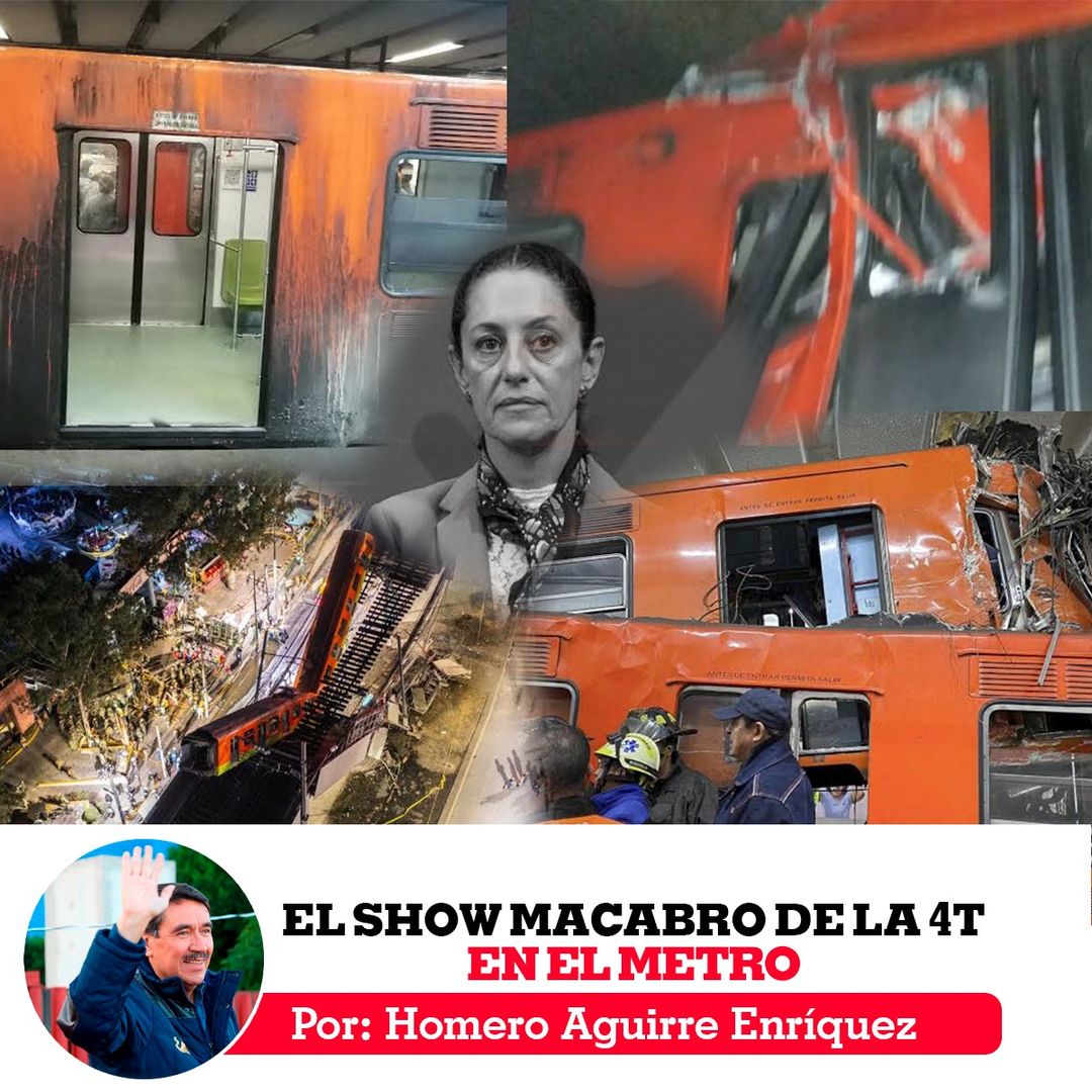¿Ya leíste “El show macabro de la 4T en el metro” de nuestro vocero Homero Aguirre Enríquez? Dice que los accidentes mortales provocados por el deterioro del Metro de la #CDMX, debieran ser asumidos por el gobierno local y el federal, ambos de Morena.

bit.ly/3GBAhbw
