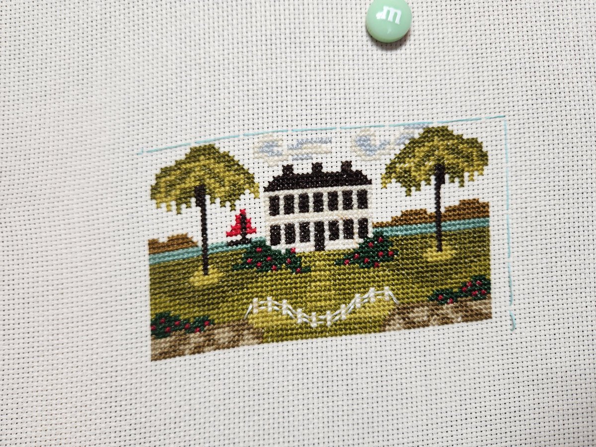 Home Sweet Home series- 11 'Breezy River Plantation' by Donna Bayliss of By the Bay Needleart.
Finished!! 18 count Ivory Aida.
Onto 12 the last of the series, on Monday!!