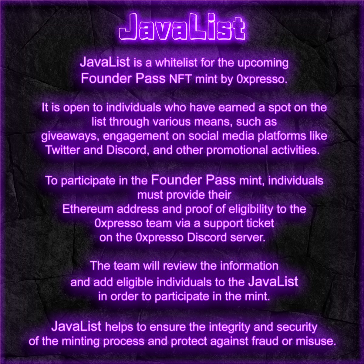 0xpresso's tweet photo. ☕️0xpresso Giveaway☕️

Who's cafeinated right now??

Weekend giveaway!

- 50x JavaList Spots ☕️🚀
- 2x GroundZero(Free Claim)

To enter: 

☑️ RT + Like
☑️ Follow @0xpresso

End's in 24hrs 🕐

Go!🟢

#NFTGiveaways #WhitelistGiveaway #CoffeeLover https://t.co/bSjHzeviwN