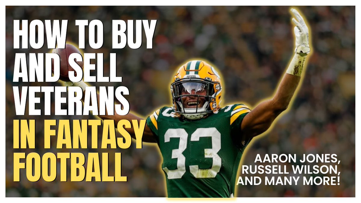 While not the sexiest assets, aging vets still can help you win your fantasy football leagues!

When does it make sense to buy vets like Aaron Jones 🧀 and Russell Wilson 🐴?

How much should you be paying?

Who are we targeting?

Watch here! 👀👇
youtu.be/uvU5-U8Uoh8