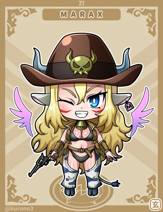 ソロモン72柱擬人化デフォルメ・No.21 モラクスさん。#悪魔娘シリーズ 