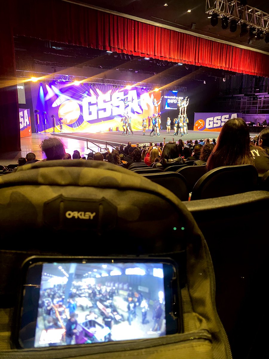 Cheer comp all day. But first let me get some racing in!  #TweetYourFloSeat <a href="/FloRacing/">FloRacing</a> <a href="/GSSAcheer/">Golden State Spirit</a>