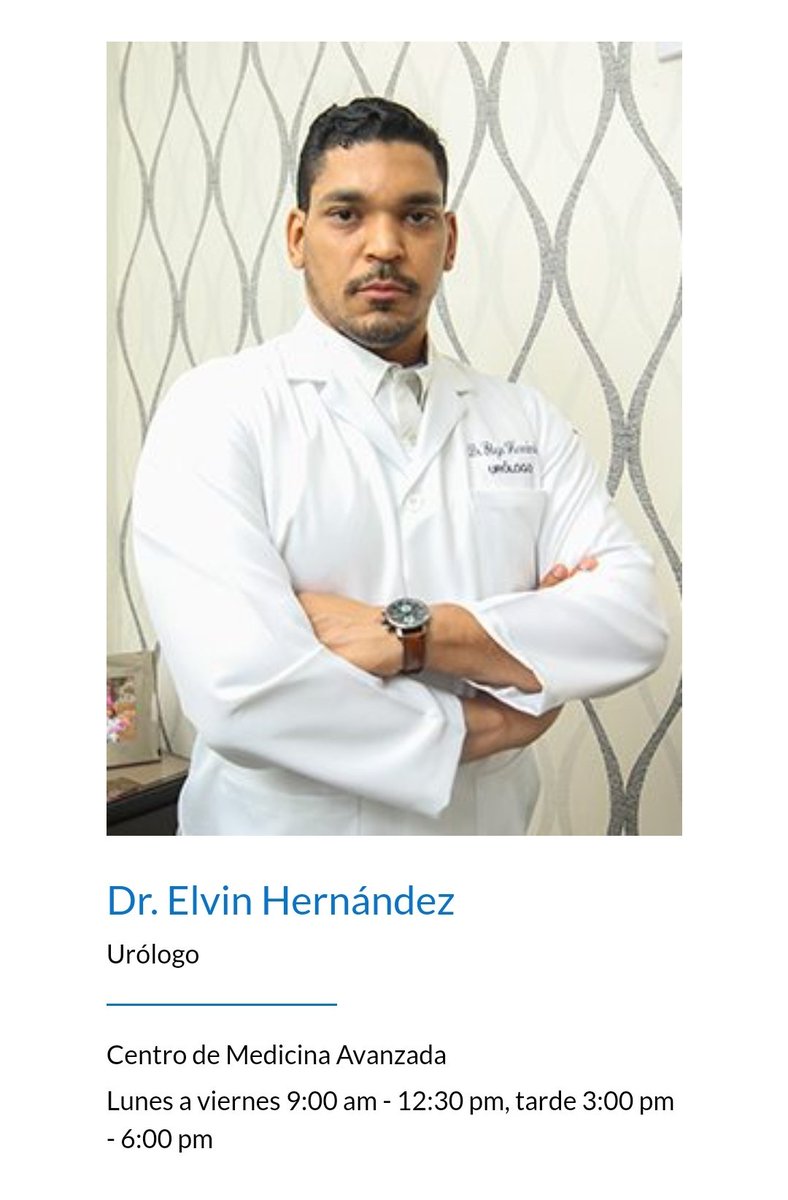 MariolySosaP's tweet photo. Me dicen que falleció de un infarto el Dr. Elvin Hernández, médico urólogo de 40 años de edad.
No veo esa noticia en los medios, cómo tampoco veo la de otros médicos que han muerto de forma similar. https://t.co/minxZ2lgwE