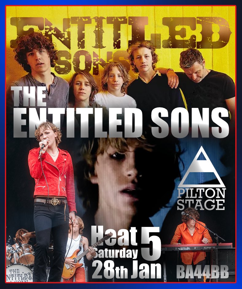 the_entitled_sons (@entitledsons) on Twitter photo Really excited to be competing <a href="/thepiltonstage/">THE PILTON STAGE</a> on 28th Jan to play at Glasto - fab other bands too! Really excited to be competing <a href="/thepiltonstage/">THE PILTON STAGE</a> on 28th Jan to play at Glasto - fab other bands too!