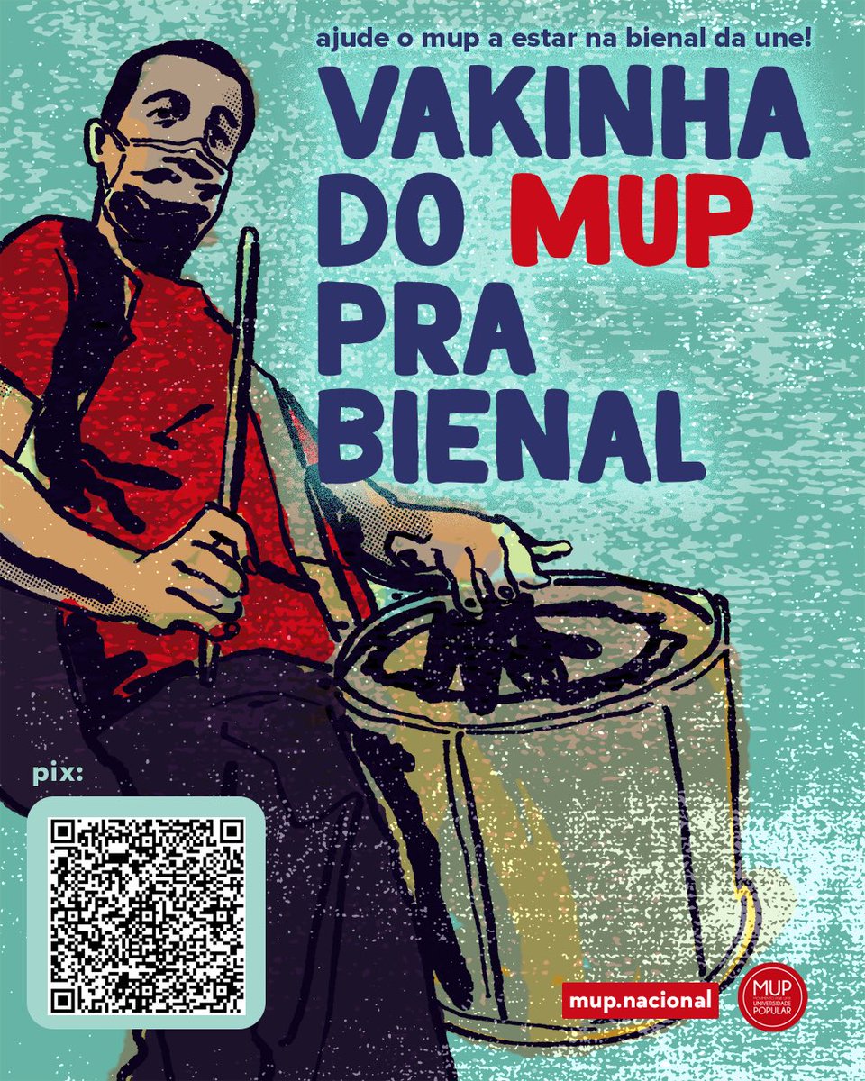mup_nacional's tweet photo. ✊🏿🔥 VAKINHA DO MUP PRA BIENAL DA UNE 🗣🚩

O Movimento por uma Universidade Popular (MUP) conta com a sua ajuda pra garantir a ida da nossa delegação para a 13ª Bienal da União Nacional dos Estudantes (UNE - @uneoficial). 

👇🏿 https://t.co/V5HlehkRyn