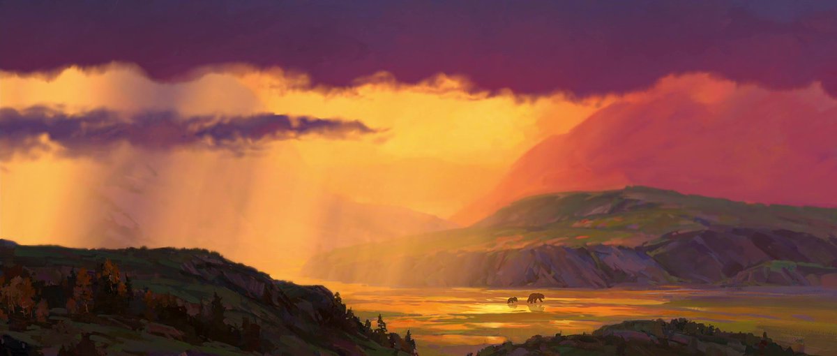 beyabean's tweet photo. scenery shots in brother bear https://t.co/6wJULiVVRA