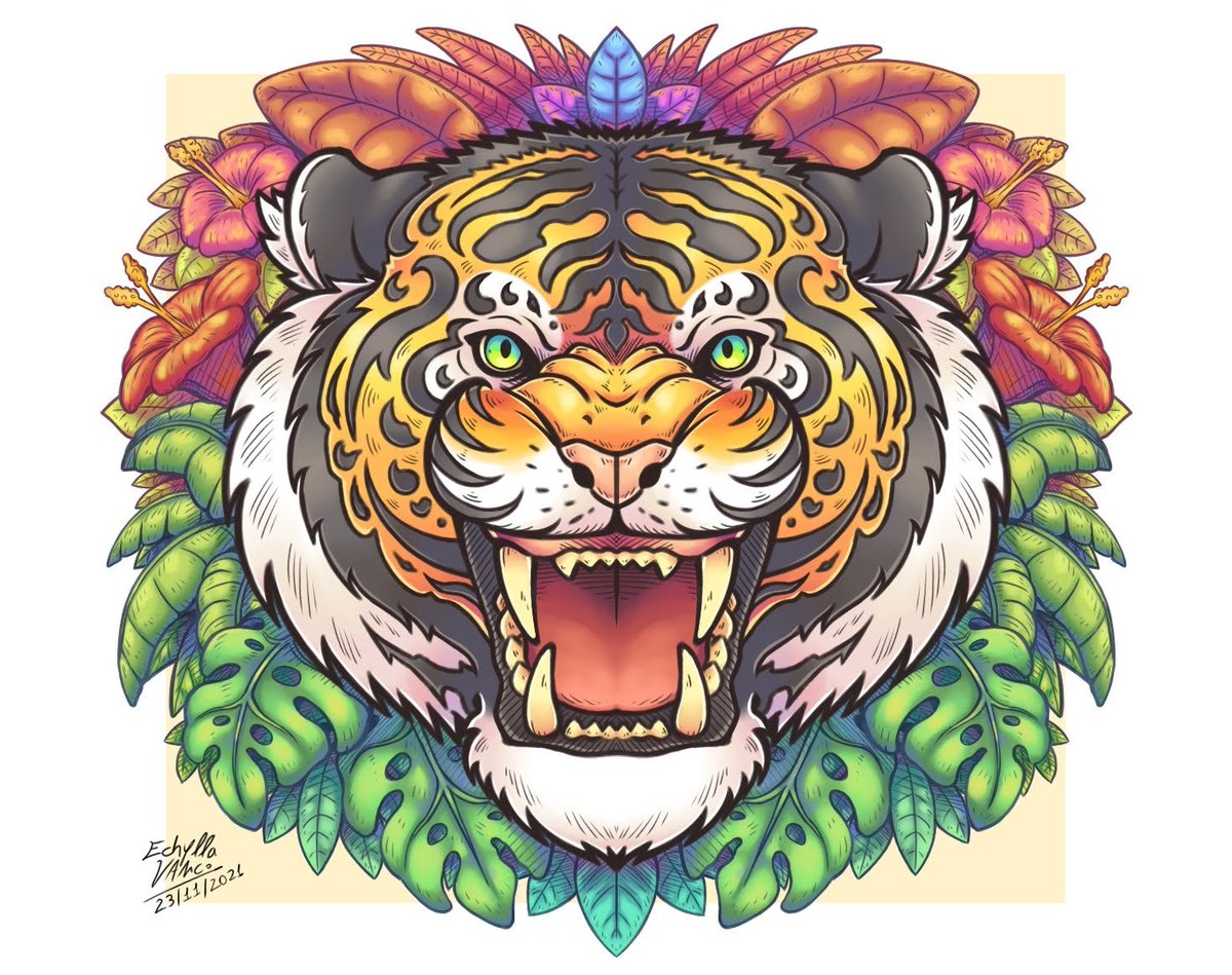Echylla_VAMC's tweet photo. Arte de tigre. π―πΏπ
#Tiger #tigerart #tigerdraw #tigerdigitalart #plants https://t.co/wwezqMv9FL