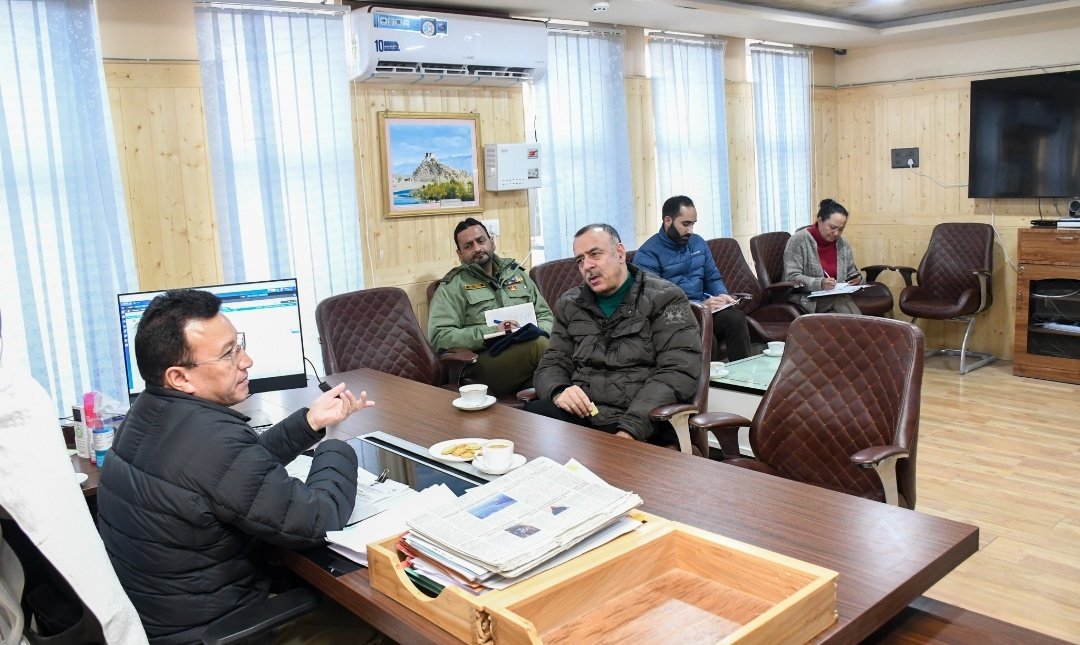 utladakhtourism's tweet photo. Secretary, K. Mehboob Ali Khan chaired a meeting for regulating off-roading activities by Tourists/locals in #wildlife areas and other eco-sensitive locations across #Ladakh
such as #Hanle, #Pangong, #Hunder, #Tsokar etc.
@tourismgoi @PIB_India @lg_ladakh @IgpLadakh @NyomaSub https://t.co/5kf2bUqHNY