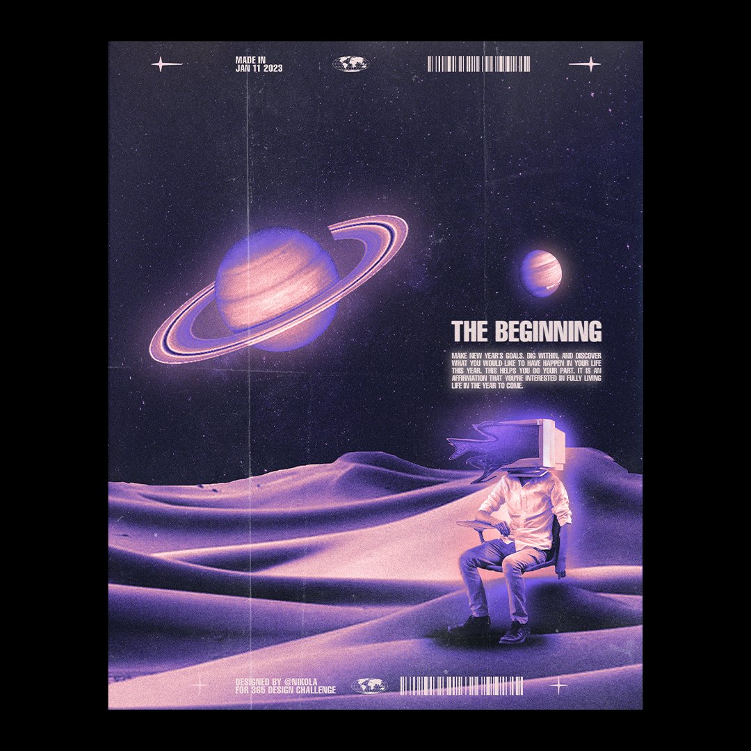 Check out new work on my @Behance profile: 'The beginning Poster' be.net/gallery/161179… 
.
.
.
#editorialgrid #posterdesigncommunity #typography #posterlabs #helvetica #typosters #graphicindex #graphicdesign #projektmono #thedesigntip #printisnotdead #posters #posterart