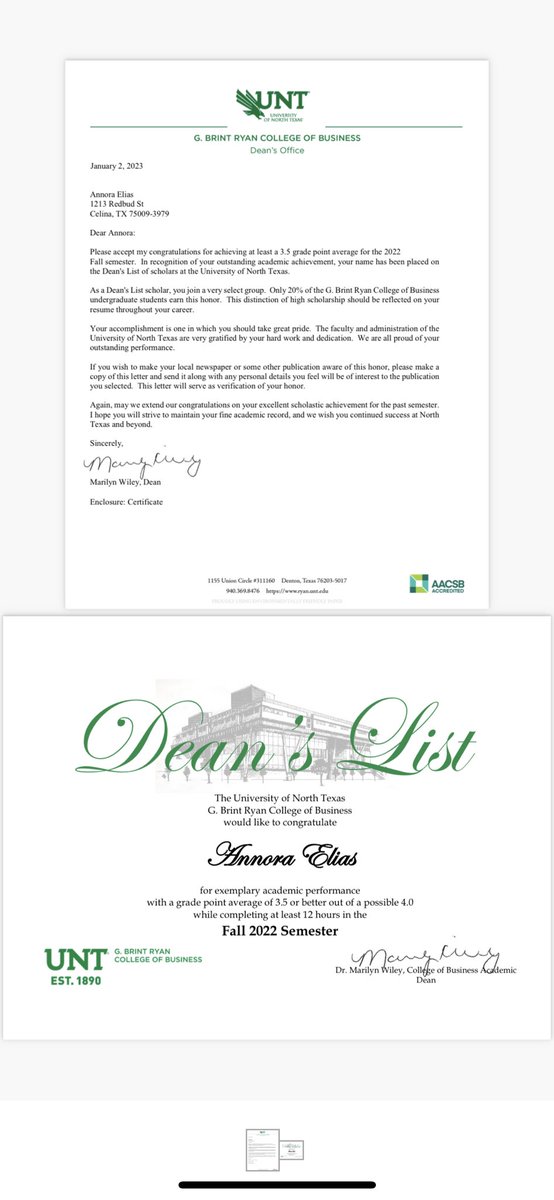 Finished off my first semester on the Dean’s List at my university, can’t wait for this next semester to continue learning and improving!