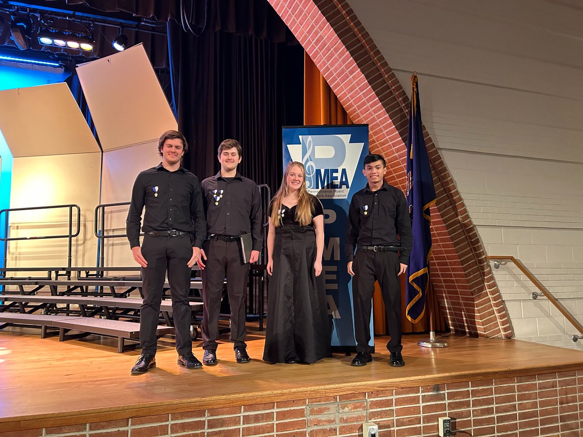 DEHS_Choir's tweet photo. Four of our students have qualified for PMEA Region VI Choir Festival to take place February 16-18, 2023 at West Chester University. The festival will include a choir of 160 students from over 60 schools in Bucks, Chester, Delaware, Philadelphia, and Montgomery Counties. https://t.co/rFFWEH9gba