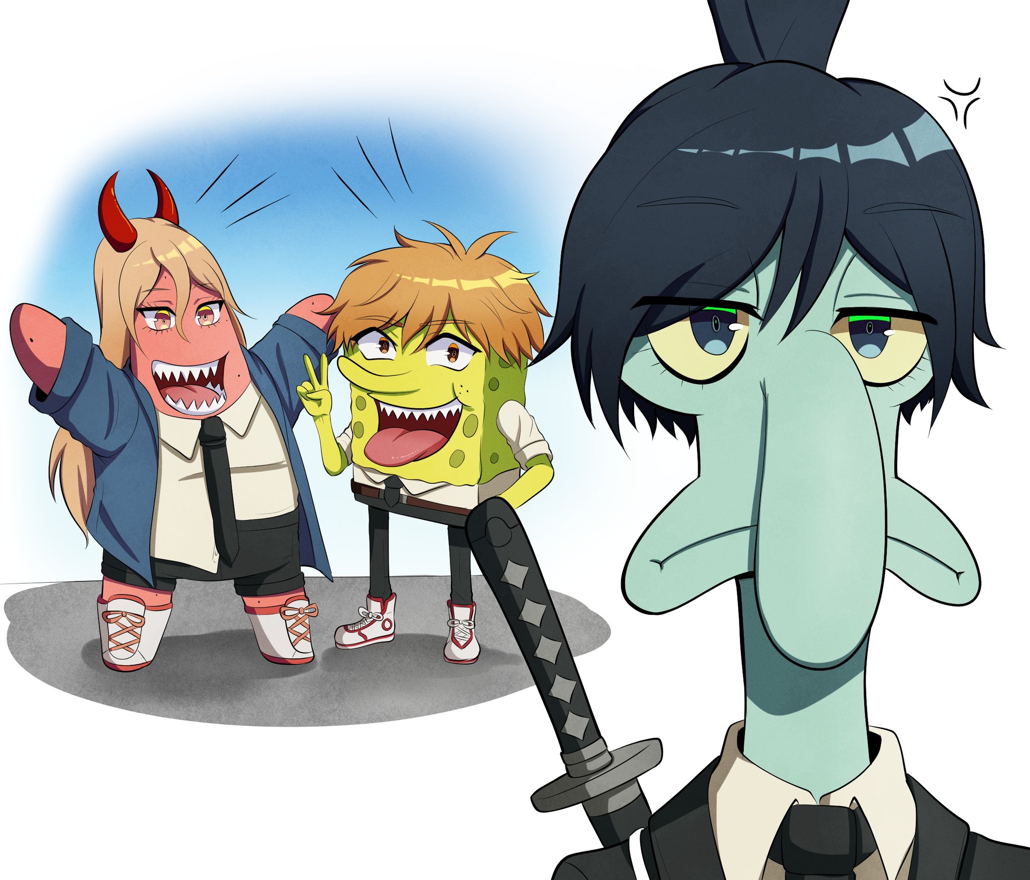 spongebob in anime