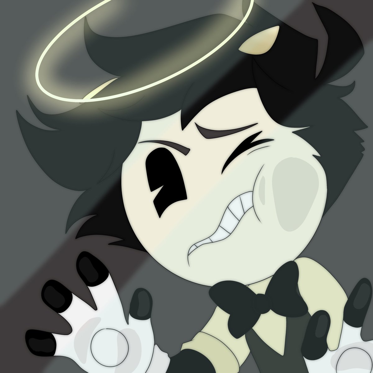 Inkspottie's tweet photo. Redrawing some old pics! Thought I’d do my toon boyo 

2018 is the left and 2023 is right!! 

#BENDY #Bendy_and_the_ink_machine #BATIM #batimau https://t.co/Un9jwBV8gs