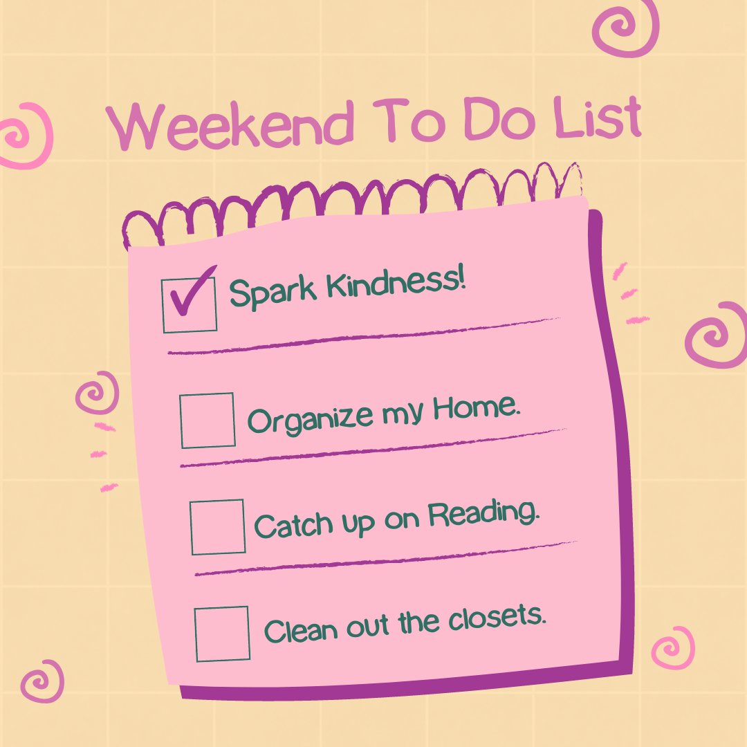 JRiordanABQ's tweet image. What are your weekend plans?
With countless ways to #SparkKindness, what are some ways you incorporate kindness into your weekend plans?