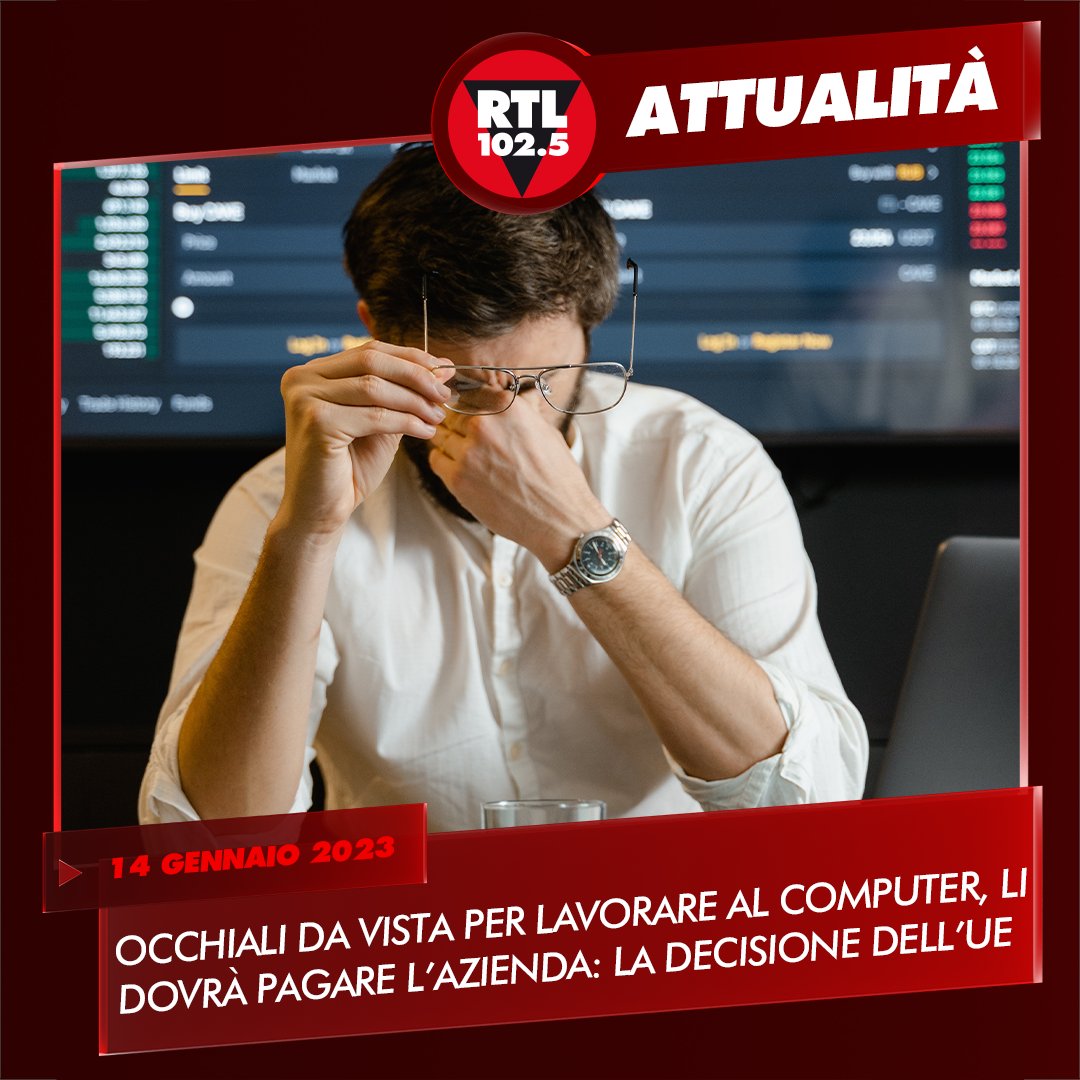 rtl1025's tweet image. 👓 Se volete acquistare #occhiali da vista, o lenti a contatto, il datore di lavoro dovrà sostenere il costo. E non servirà dimostrare che il problema sia stato causato dall'utilizzo dello schermo. Questa la decisione stabilita dalla Corte di giustizia dell'Unione europea (#CGUE)