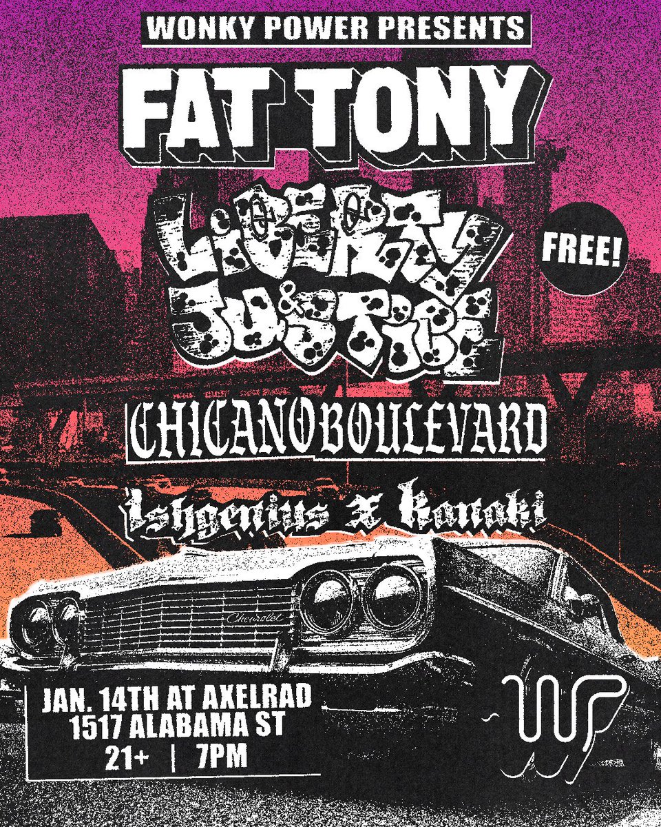 Two big parties going on tonight! Be at both! 🎉🧠 Warehouse 3308 Garrow St 8pm <a href="/GoodgirlHouston/">GOODGIRL</a> <a href="/Tremblerband/">Trembler</a> <a href="/bug_bitess/">bug bites • daniela</a>  $10 🌎
<a href="/axelradhouston/">Axelrad</a> 7pm w <a href="/fattonyrap/">Fat Tony</a> Liberty &amp; Justice /Chicano Blvd / <a href="/ishgenius/">Ex-Felonious Monk</a> FREE!