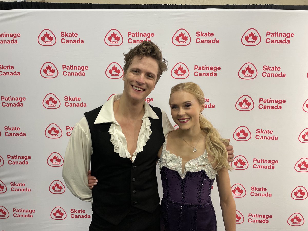 goldenskate's tweet photo. Canadian Championship veterans #HaleySales and #NikolasWamsteeker say it was a βGood day in the officeβ (Haley) after their dramatic and soulful Phantom of the Opera freedance which earned 111.64 points.
#CTNats23 https://t.co/dKIy3PvuHu