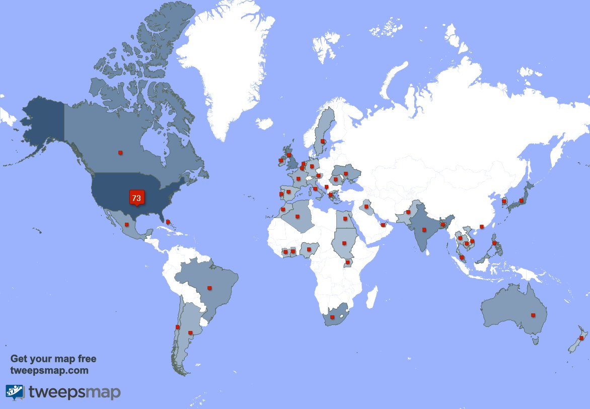 I have 2 new followers from India 🇮🇳, and more last week. See tweepsmap.com/!LindaCote06