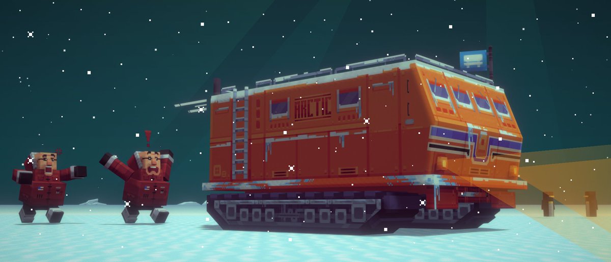 Hey guys! 
Here's my Arctic Exploration Vehicle. Really happy with 7th place.💀
Sketchfab: skfb.ly/oCJDx
#Blockbench #aseprite