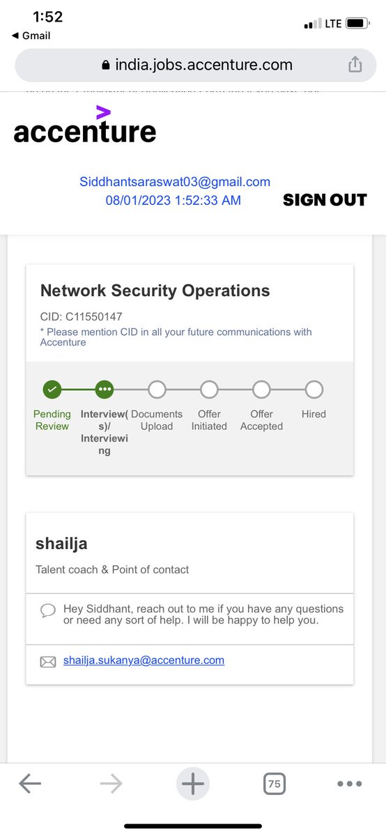 Shoolin_ss's tweet photo. Hi Team i was told to have my interview in one week but i have been waiting from past one month but no updates were provided tried to mail HR more than 6 times but haven’t got any update kindly look into it @AccentureJobsIN @AccentureIndia @AccentureJobsIN https://t.co/9IF24VsMOP