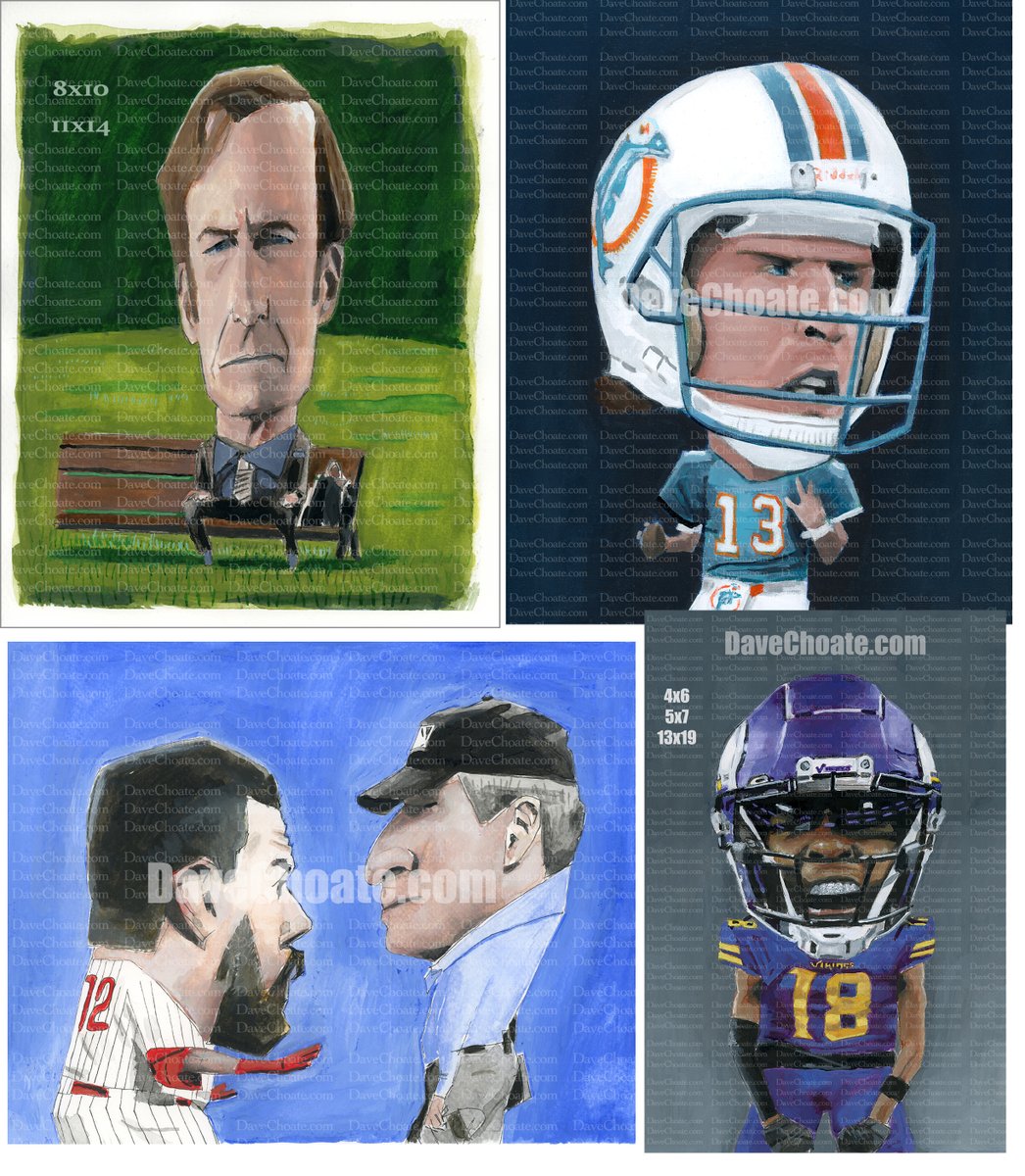 SeahawksArt's tweet photo. Most viewed art at https://t.co/YBHf4cpOHK the past 7 days. Saul Goodman led the way and a 3 way tie for 2nd place amongst the Dolphins, HOF QB Dan Marino, Kyle Schwarber of the Phillies going HAM on Angel Hernandez, and the Vikings star WR Justin Jefferson. https://t.co/oXu366tWQe