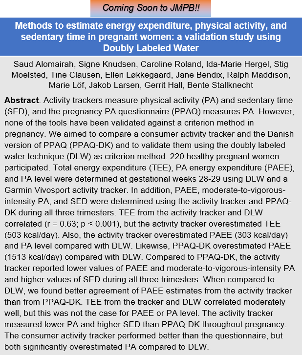 Journal for the Measurement of Physical Behaviour tweet media