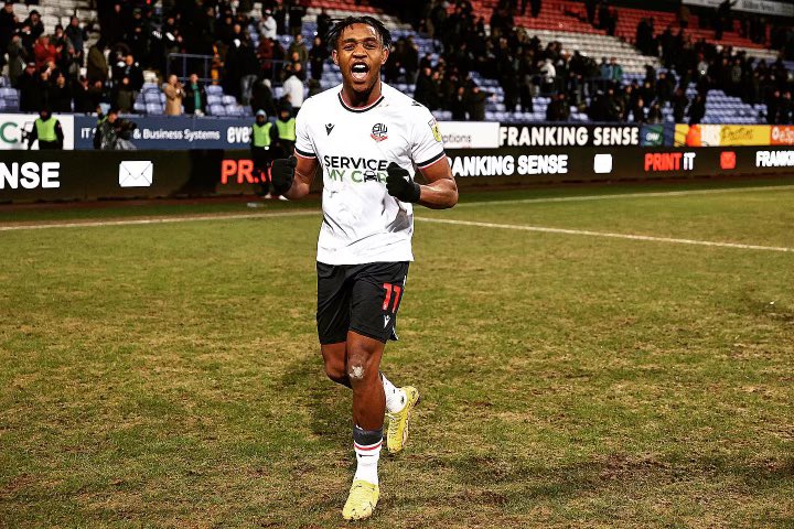 Some win from the team! Loved playing my first minutes in front of you @OfficialBWFC fans, atmosphere and noise was 🔥 The hard work continues #BWFC