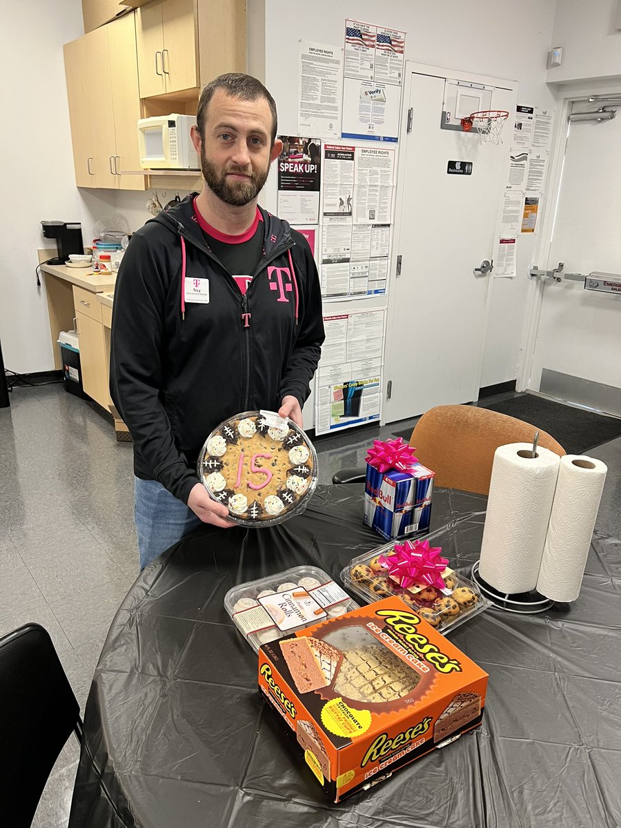 Happy Magentaversary to my RAM Trey Ford! 15 years with T-Mobile! Thank you for all you do for your team 🎉#milestone #longtenure #TDay #bleedsmagenta <a href="/TMobile/">T-Mobile</a> 1️⃣5️⃣