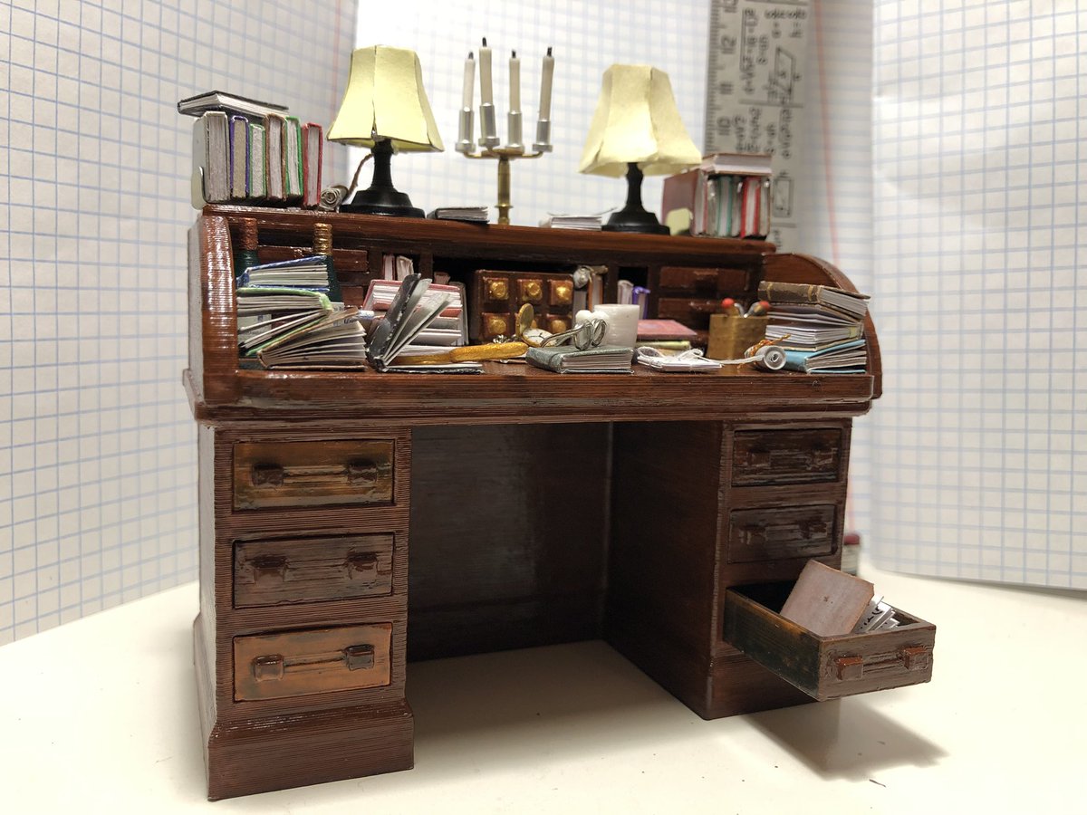 Paul_505s's tweet photo. Hey everyone, I would like to show you a handmade miniature Aziraphale’s desk which I made last year as a present for wonderful @Disc0rdantimp 
(FunkoPop Azi for scale)

@GoodOmensPrime @michaelsheen @neilhimself 
#GoodOmens #aziraphale #GoodOmensFanArt #goodomens2 #handmade https://t.co/Yf12qD7xfM