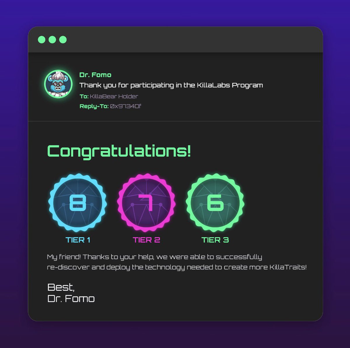 BrettStMartin1's tweet photo. #Killabears: Free mint -> 4.6E
#Killabits: Free airdrop per OG ->.9E
#Killagear: 1 Free per staked set Ch.1 ->.55E min
#Killatraits: 2 Free with each merch -> .4E min
KillaKrystals: 1 Free per staked set  Ch.2 -> .69E min

Community/Team Engagement: PRICELESS

#WELOVETHEBEARS https://t.co/1Wz7fLrTiK