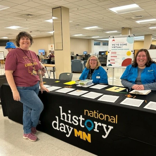 MNHistoryDay's tweet photo. It's a great day for a Hullabaloo! Our staff and mentors along with @umnlib and @mndiglibrary are jazzed to be working with History Day! https://t.co/GZCYdLCKtA