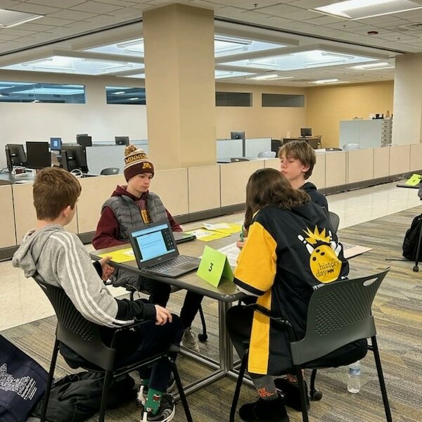 MNHistoryDay's tweet photo. It's a great day for a Hullabaloo! Our staff and mentors along with @umnlib and @mndiglibrary are jazzed to be working with History Day! https://t.co/GZCYdLCKtA