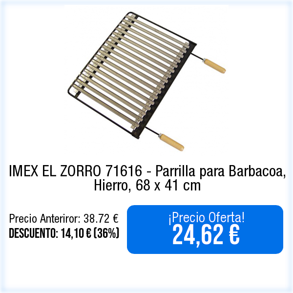 WebPromociones's tweet photo. 🛒📦⬇️Ver en Amazon⬇️📦🛒
https://t.co/AMjIg5ScCO
IMEX EL ZORRO 71616 - Parrilla para Barbacoa, Hierro, 68 x 41 cm https://t.co/GH4RJhaEqS