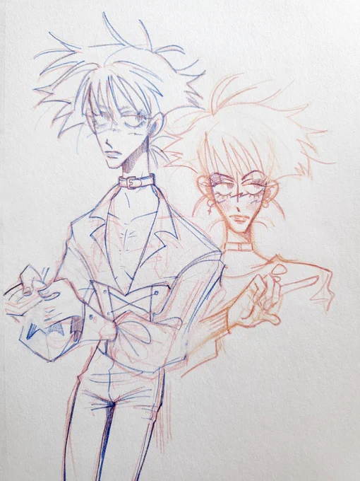 i want to start sketching traditionally again so i bought myself some colored pencils cus my biggest struggle was that i hate graphite lolthese are kinda nsfw sorreh 