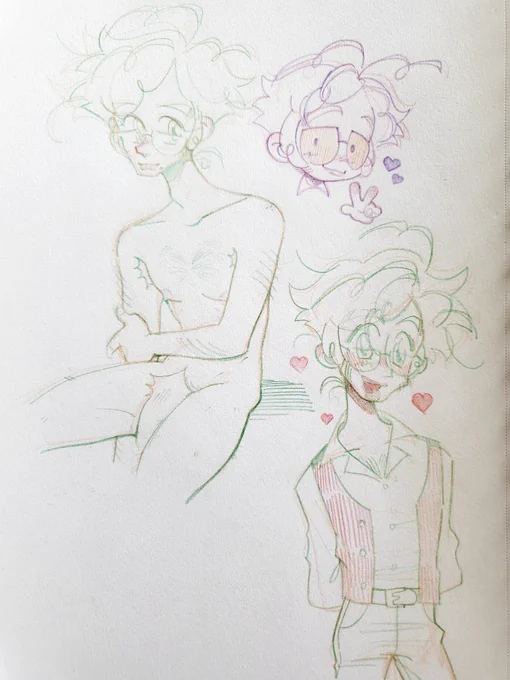 i want to start sketching traditionally again so i bought myself some colored pencils cus my biggest struggle was that i hate graphite lolthese are kinda nsfw sorreh 