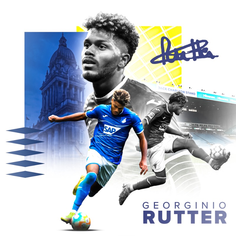 LUFC's tweet photo. ✍️ #LUFC is delighted to announce the signing of striker Georginio Rutter for a club record transfer fee