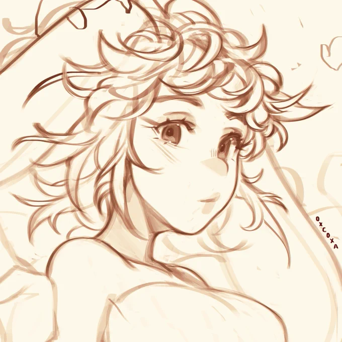 Rabbit Zodiac Girl  January Sticker Club design (sketch) 