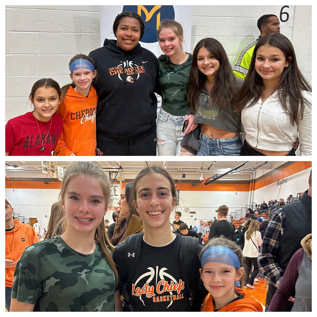 chiefsgirlssoc's tweet photo. Way to go Jada, Liv, and the rest of @LadyChiefsBskt for getting the W against Woodbury!  Thank you for taking pictures with our girls, too!  Such a tough, well played game. Very impressive 🏀 https://t.co/f3Rrl6HNd3