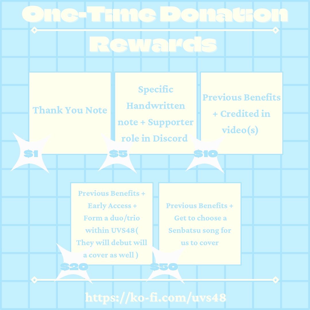 UVS48 is now on ko-fi ! UVS48 has now opened up a Ko-fi to fund our future projects as well as possible create an original song 
ko-fi.com/uvs48