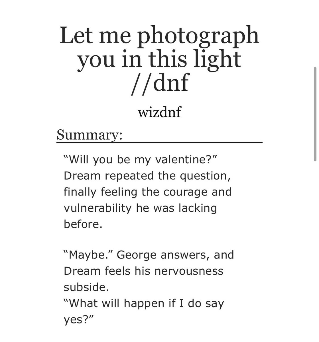 Posted a new story on ao3 :)
.
#dnffanfic #fluff 

archiveofourown.org/works/44267476