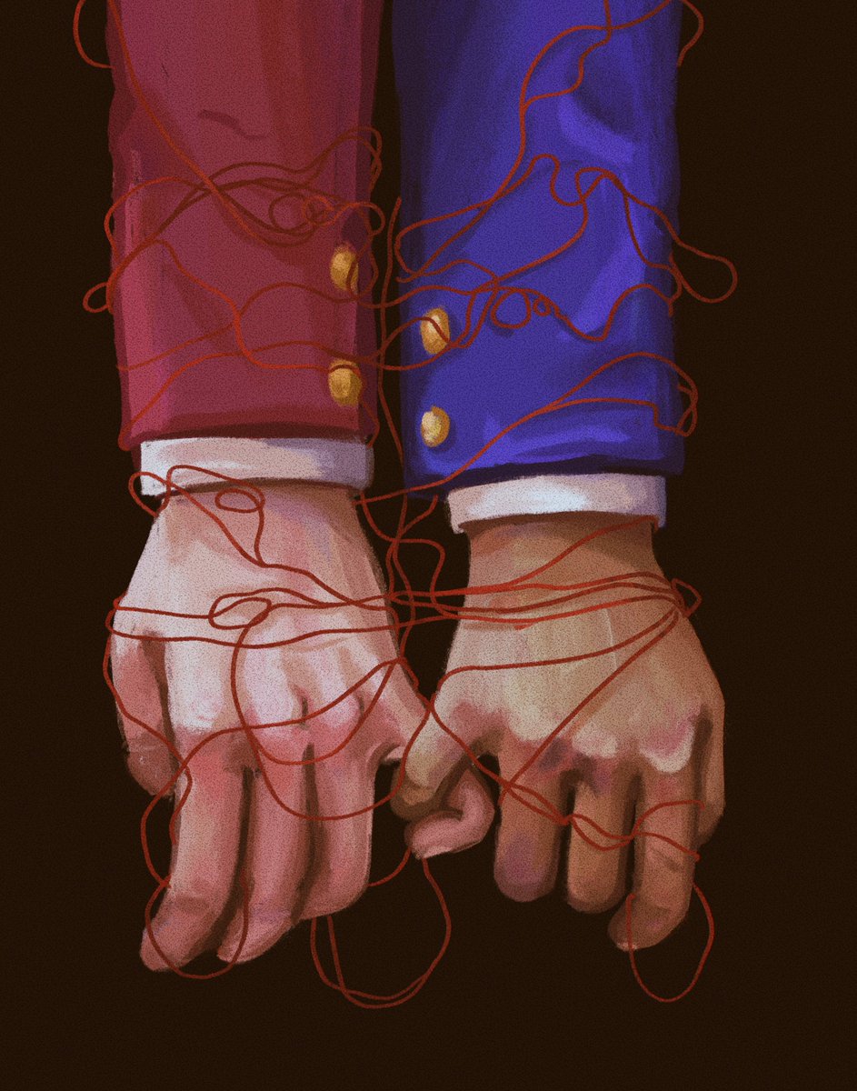 Red string of fate ❤️ 
#AceAttorney #wrightworth #narumitsu