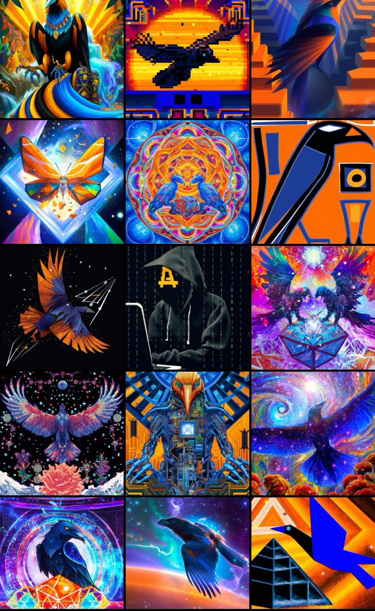 RavencoinAssets's tweet photo. Of the 15 images below, reply with a screenshot of your favorite one then like &amp; RT ✅️

Everyone will receive a FREE special gift 👀 

Art is from the on-going 1337 #NFT blind-mint on #Ravenist

Mint Price: 368 #RVN
Available: 932/1000
Holders: 20+

Let's do this #Ravencoin! 🚀 https://t.co/Nbo2Ogxwu9