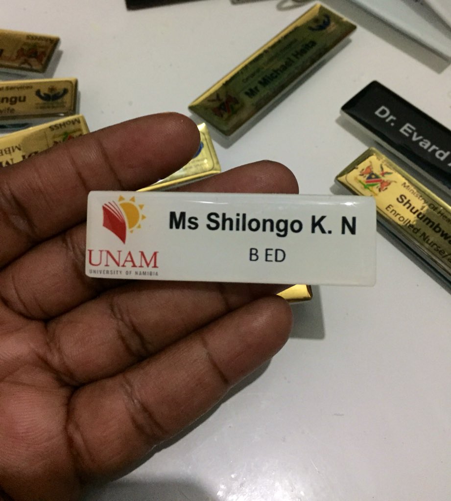 Meme_wiilapi's tweet image. Dear future Educators
 Please order your name tag so when you go for SBS, it’s easier for your colleagues or students to pick up your name. N$70.00 only 
0817775127 🙏 please share