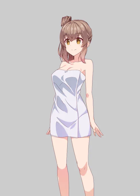 そういえばバスタオル差分描いてなかったなって。 
