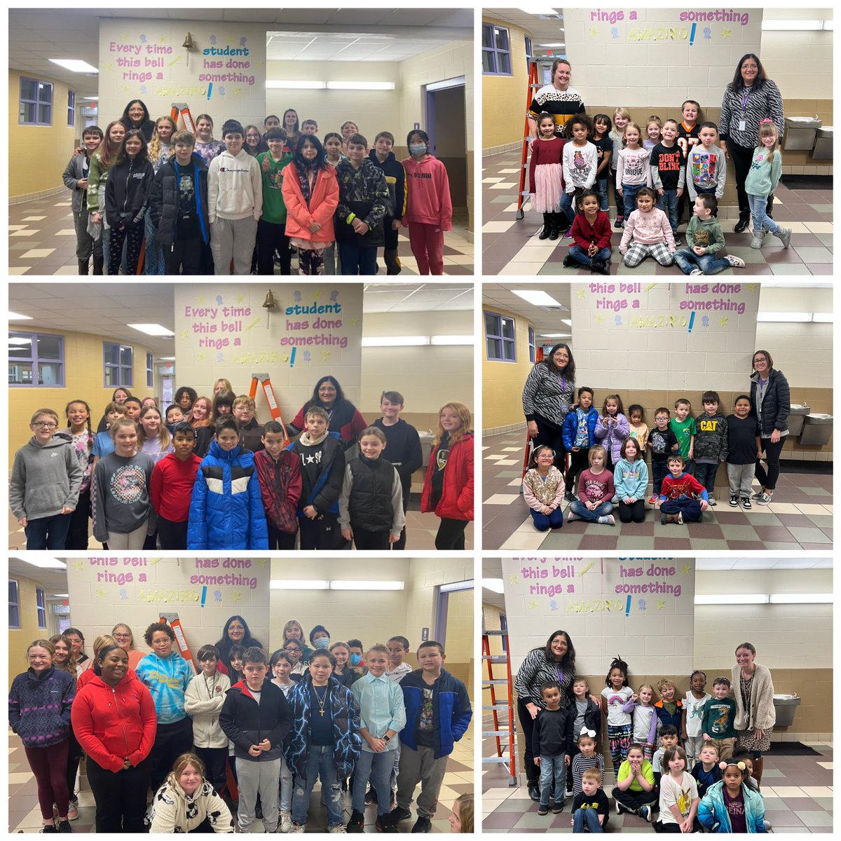 Congratulations to all of these boys and girls for meeting some or all of their grade level goals during the second quarter of school! 🙌🏽💜👏🏽👍🏽😊 #WellDone #MiddieRising