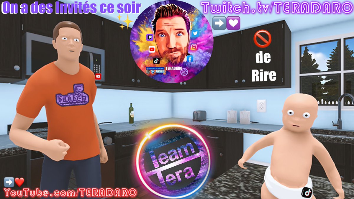 TERADARO's tweet image. 📣Live🔴Now▶️🎮Il est Adopté c’est pas Possible👶🏼🍴⚡️🔥🧯🚒🛁🦠🤮🏆✨ #WhosYourDaddy @Tortilla_Games #JeuVidéo #Aventure #Bébé #Maison #Décoration #Garnement #GrossesBétises #BonPère #XboxSeriesX @Xbox @XboxFR #Stream #Gaming @Twitch @TwitchFR #Enjoy 💟➡️ Twitch.tv/TERADARO