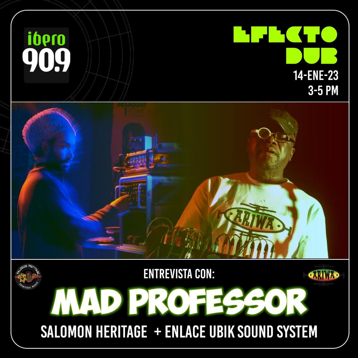 Iniciamos el año con una entrevista con <a href="/MadProfessordub/">Mad Professor</a> quien nos platicó sobre su recorrido musical y el desarrollo de las tecnologías, así como su interés por el audio analógico desde el inicio de Ariwa.

Escucha el <a href="/EFXDub/">Efecto Dub</a> hoy de 3 a 5 PM en FM o ibero909.fm