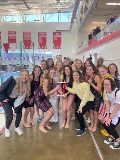 Congratulations to our girls swim &amp; dive program for taking 2nd at the Kirkwood Invite!! 💪🏽💪🏽